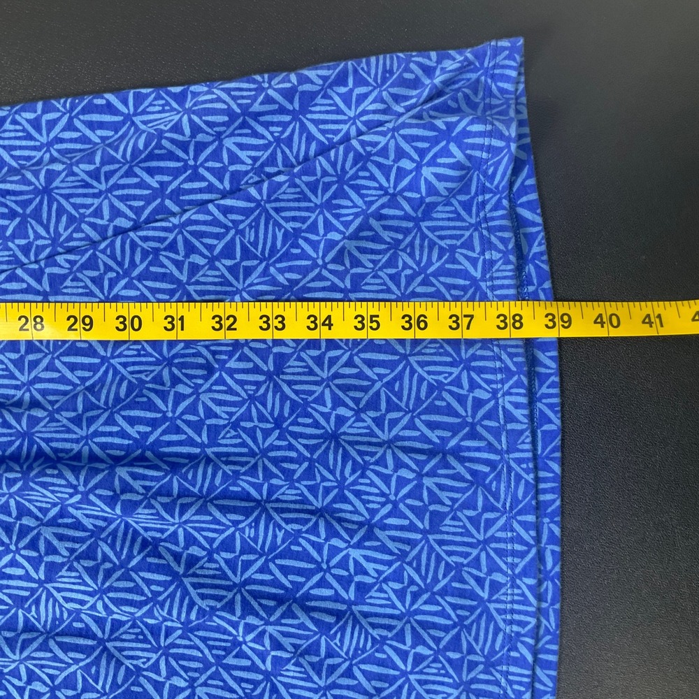Lilly Pulitzer Dress Womens L Blue Cotton Geometric Pintuck Coastal Resort NEW - Picture 10 of 12